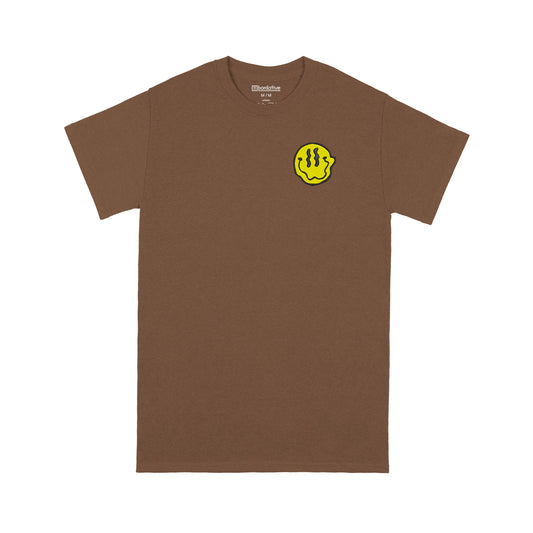 melted happy face t-shirt